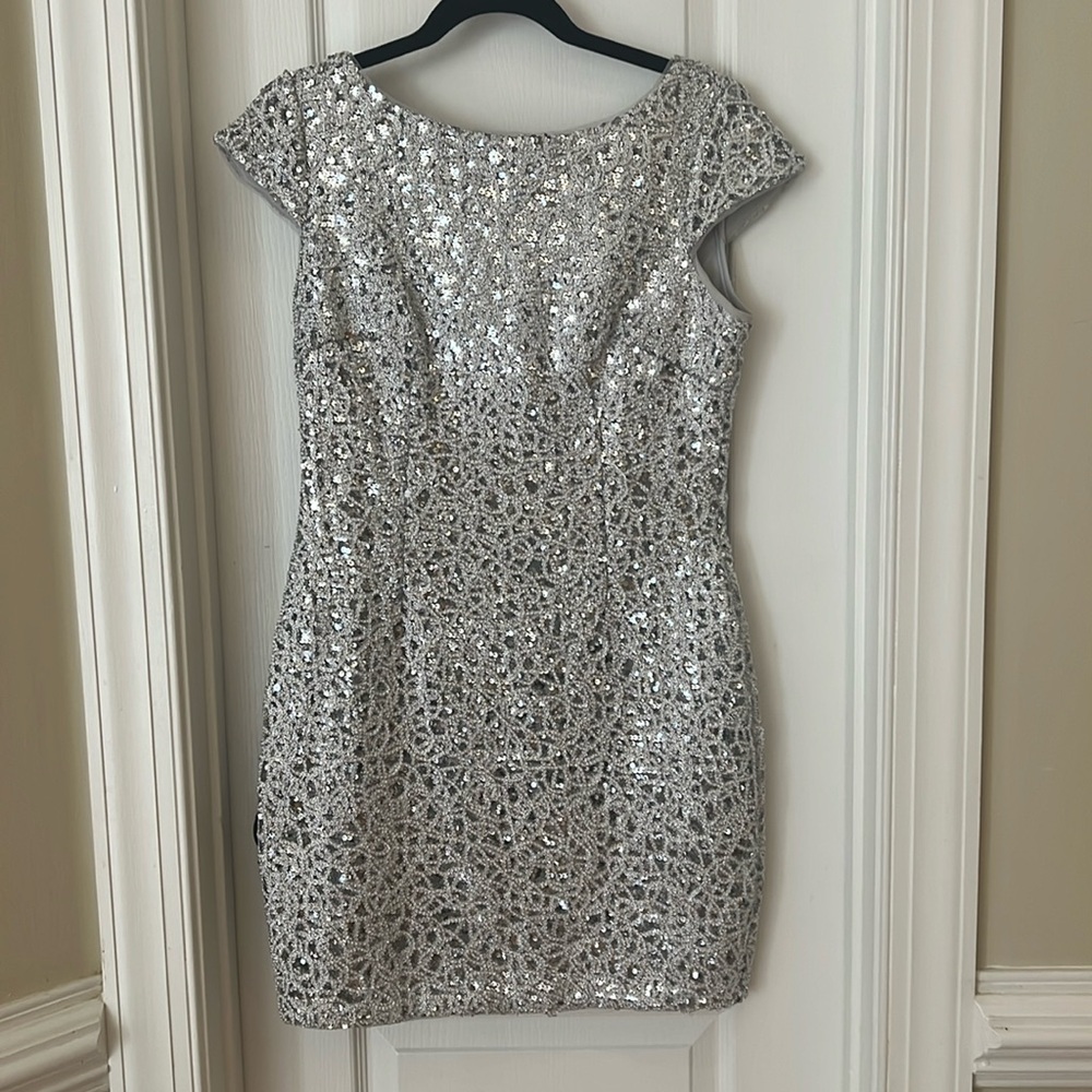 Sequin Short Sleeve Cocktail Dress
